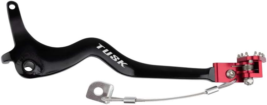Tusk Aluminum Brake Pedal Red Tip Compatible with Honda CRF230F 2006-2019