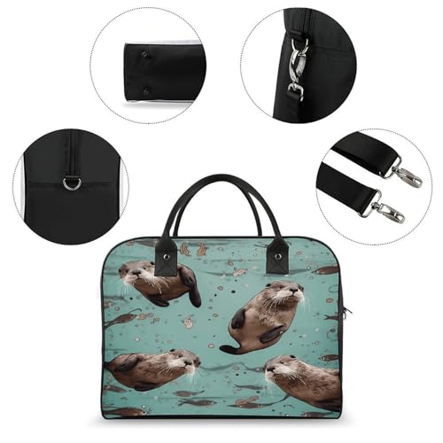 Maletín ligero para portátil unisex color negro miniatura 6
