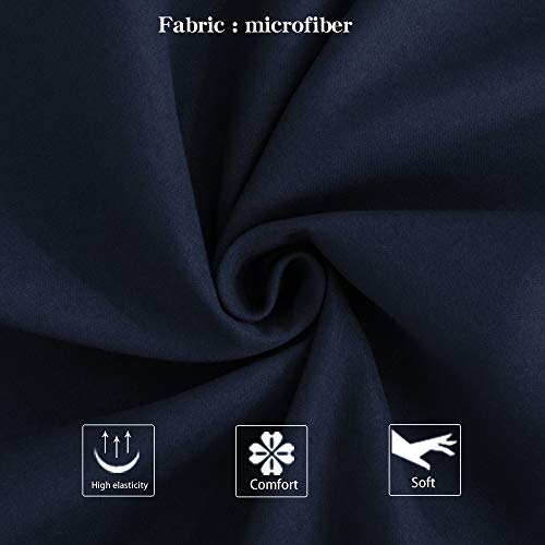 NTBAY 2 Pack Zippered Satin Pillow Cases for Hair and Skin Luxury King Hidden Zipper Pillowcases Set of 2, 50x90 cm, Navy - Image 2