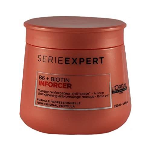 L'Oréal Professionnel Paris Serie Expert Inforcer Maske, Anti-Haarbruch  Maske, intensive Haarkur mit Biotin, für strapaziertes Haar, beugt  Haarschäden vor, 250 ml : Amazon.de