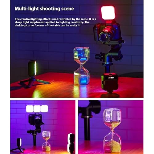 Image of LED Pocket Video Mobile Light RGB Rechargeable Camera Fill with Adjustable Brightness & Color Temperature | Clip-On Vlogging for Mobile Phone, DSLR, Camera, Laptop & Live Streaming