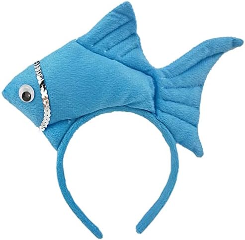 TIKSON Halloween Fish Marine Life Coloful Goldfish Headband Blue