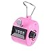 uxcell Hand Tally Counter 4 Digit Tally Counter Mechanical Palm Click Counter Count Clicker Finger Counter Manual Clicker for Event Sport Stadium Pink