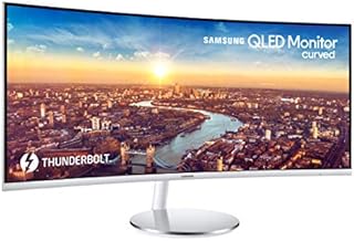 SAMSUNG J791 Series 34-Inch Ultrawide QHD (3440x1440) Computer Monitor, 100Hz, Thunderbolt 3 Daisy Chain, QLED, HDMI, USB Hub, Height Adjustable Stand (LC34J791WTNXZA), White