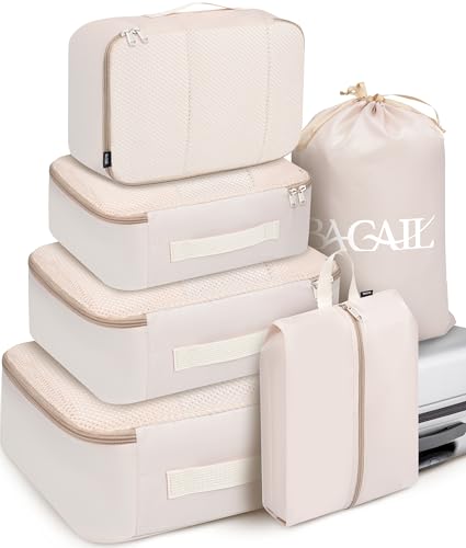 BAGAIL 8 Set/6 Set Packing Cubes Luggage Packing Organizers for Travel Accessories