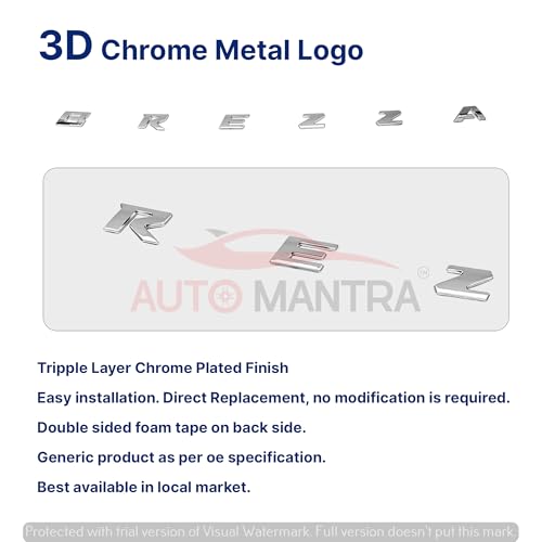 Image of Brezza Self Adhesive | Metal Sticker Logo Badge 3D Emblem Car Sticker