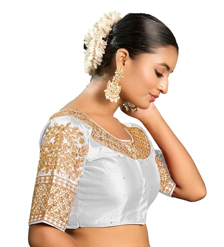 Image of Vihu Fashion Women Silk Half Sleeve Blouse