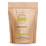 Biotiva Té verde de Bancha japónes orgánico 100g - hoja sueltas - recogido a mano - suave, fragante y aromático - cultivo ecológico de Alemania