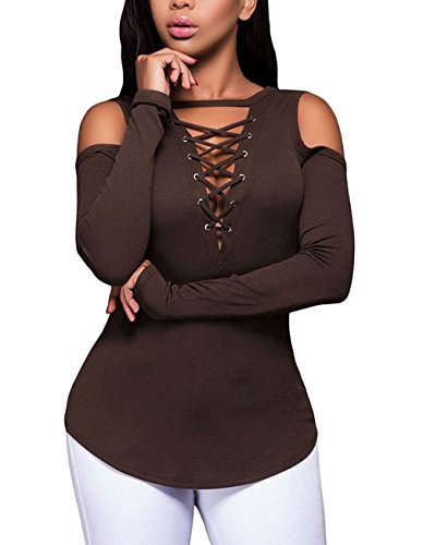 T-shirt sexy à col en V et épaules dénudées pour vos soirées d'été