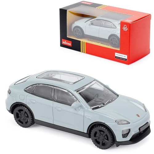 CMJ Voiture Miniature Porsche Macan 1:43 en Fonte sous Pression - Bleu - Modèle de Collection détaillé - Produit sous Licence Officielle