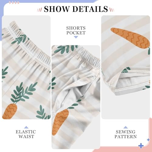 Stripe Carrot Boys Pants Boys Athletic Pants Long Pant for Boywith Pockets Wide-Leg Size 6-14Y4