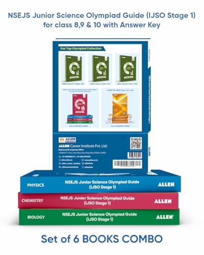 Image of NSEJS Junior Science Olympiad Guide (IJSO Stage 1) Multicolor Edition with Answer Key for class 8,9 & 10 | Set of 6 Books Combo by ALLEN