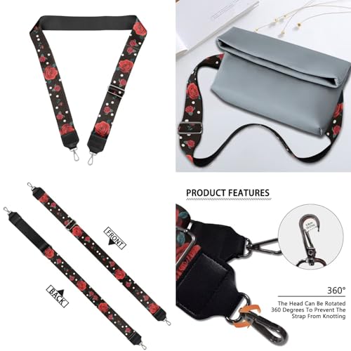 Image of Jeiento Replacement Shoulder Strap,2 Piece Set Guitar Style Handbag Crossbody Strap Adjustable Guitar Straps for Women Girls