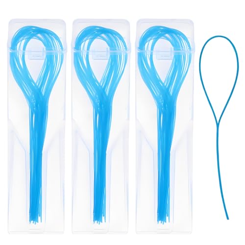 150 unidades de hilo dental para puentes, hilo dental superfloss, para la limpieza profunda de dientes, aparatos ortopédicos, puentes e implantes (azul)