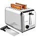 Produktbild Bonsenkitchen 2 Scheiben Edelstahl Toaster mit 7 Bräunungsstufen und Krümelschublade, 750W, Auto-Pop-Up Toasters mit Auftau und Aufwärm Funktion, Silber Toaster TA8902
