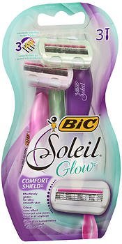 Bic Soleil Glow Razors - 3 ct, Pack of 4