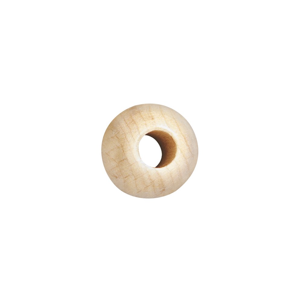 Rayher 1202031 Wooden Beads Polished 25 mm Diameter 10 mm Hole Pack of 5