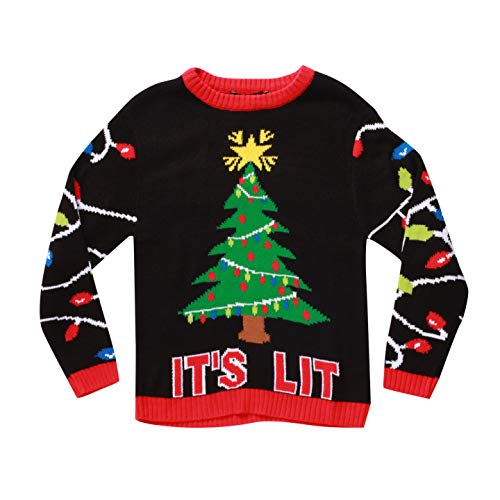 Kids' It's Lit Tree Black Knit