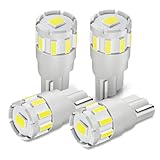 BORDAN T10 LED 爆光 ホワイト キャンセラー内蔵 短絡防止 車検対応 無極性 10SMD 12V 1.2W 4個入り ルームランプ/ポジション/ライセンスランプ/ナンバー灯/メーターランプ