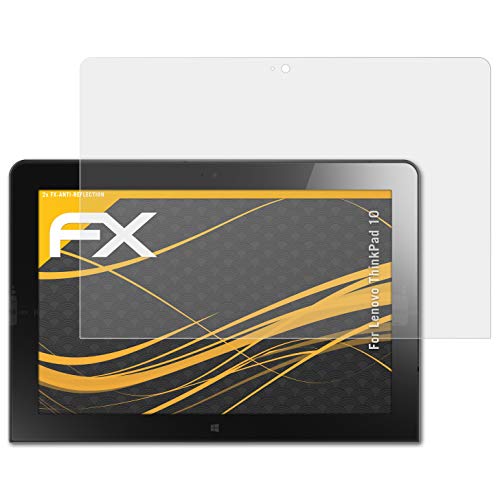 Preisvergleich Produktbild atFolix Panzerfolie kompatibel mit Lenovo ThinkPad 10 Schutzfolie, entspiegelnde und stoßdämpfende FX Folie (2X)