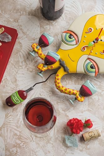 Allen Designs Happy Hour Octopus Hand Painted Pendulum Wall Clock