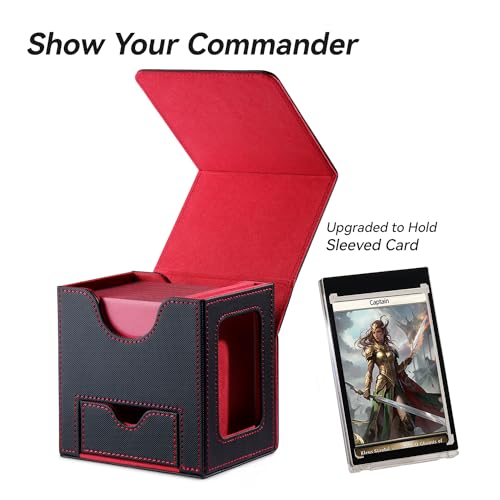 image for Mage Tech Card Deck Box for MTG Commander - Patented Design, Commander