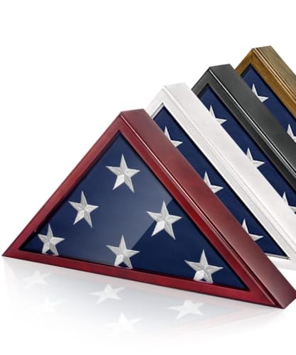 Glass Front Flag Display Case for Burial Flag -...