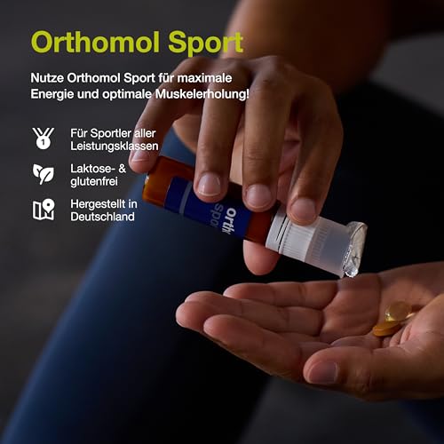 Orthomol Sport: 25 sportspezifische Vitamine, Mineralstoffe mit L-Carnitin & Omega-3-Fettsäuren - Daily-Supplement für Sportler - Muskelaufbau, Ausdauer & Regeneration, 7 Tagesportionen