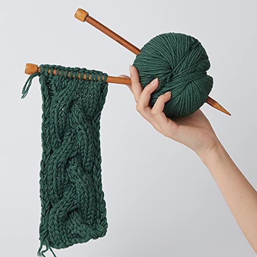 Gisimo 100% Merino Wool Yarn, 6-Ply Luxurious And Soft Yarn For Hand Knitting & Crocheting, 1.76 Oz/50G, 127 Yds/116 Meters (Green, 1 Ball) #TOP1
