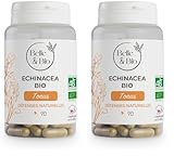 CURE SAISONNIÈRE & SYSTÈME IMMUNITAIRE   Echinacea Bio certifiée Bio   PILULIER 90 gélules   Cure 1 mois   Complément Alimentaire BELLE&BIO   Fabriqué en France (Lot de 2)