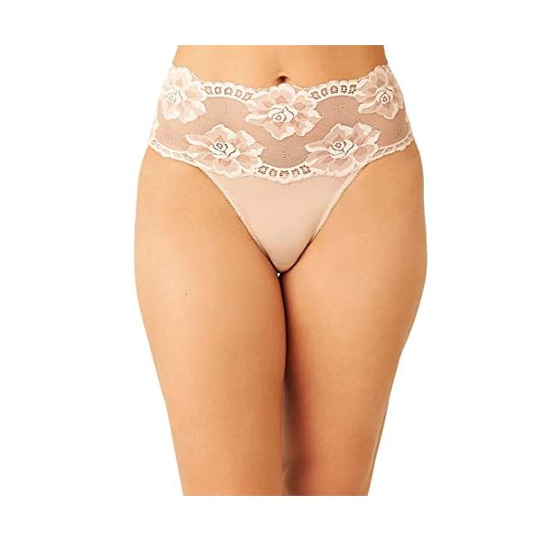 Wacoal-Womens-Light-and-Lacy-Hi-Cut-Panty Wacoal Women's Light and Lacy Hi Cut Panty, Rose dust, Large