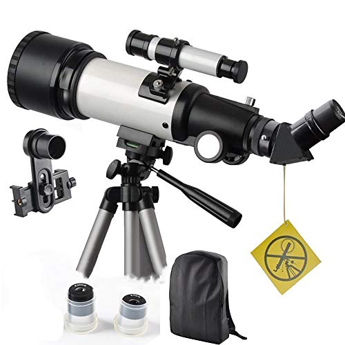 Telescope 70400 Refractor Scope for Kids and Beginners-70mm Aperture and 400mm Focal Length-Come with a Smartphone Mount