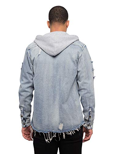 Image of VICTORIOUS Men's Distressed Denim Jacket