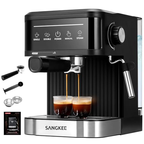 Catálogo para Comprar On-line Maquina de Capuchino al mejor precio. 48 Cafetera Espresso y Cappuccino con Espumador de Leche, Pantalla Táctil Máquina de Café Profesional de Capuchinos Mocha y Latte, Tanque de Agua 1.7L, Barista en casa y oficina,...