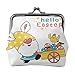 ZUNPNG Süßer Hasenzwerg Küken Hello Ostern Schnalle Leder Münzgeldbörsen Vintage Beutel Kiss-Lock Kleingeldbörse Mini Geldbörsen für Frauen Mädchen