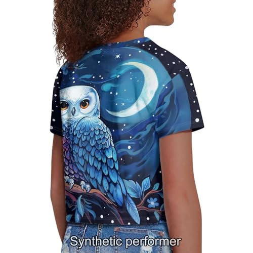 Image of 4th of July Shirt for Girls 7-8 Years US Flag Crop Tops Kids Outfit Independent Day Graphic Tee-