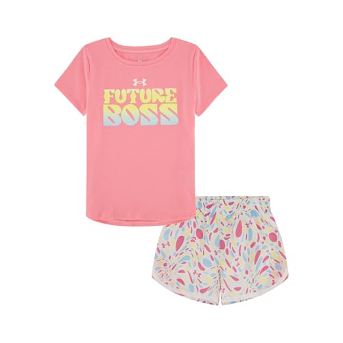 Image of Under Armour Girl's 2-piece Short Sleeve Tee and Shorts Set