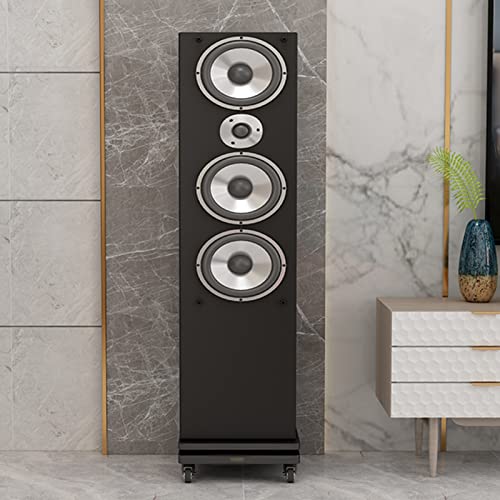 Soporte de aislamiento de subwoofer, plataforma de aislamiento de altavoces, base estabilizadora elevadora con ruedas para altavoz estándar