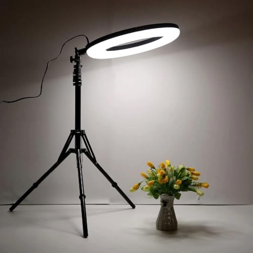Image of GIFTMAX 18 Inch LED Ring Light BD 460 | 2 Color Modes & Dimmable Brightness | Remote Control | for YouTube, Makeup, Vlogging, Video Shoot, Live Streaming | Compatible with iPhone & Android
