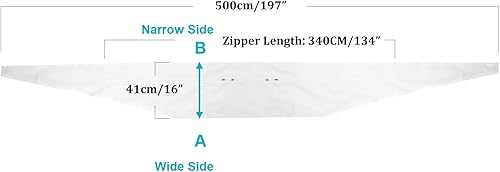 Miniatura 9 de HOOMEE Sello universal de ventana de 196.9 in para aire acondicionado portátil y secadora - Funciona con todas las unidades móviles de aire