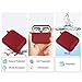 GPNP AirPods Pro Case Protective Cover for Airpods 3 Series, [Visible Front LED] Burgundy Silicone Shockproof Case, Bounce Carrying Case with Carabiner for AirPods Pro Charging Case