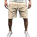 Casual Mid Waist Shorts da Uomo Pant Solid Splice Pockets Coulisse Ginocchio - Pantaloncini di Lunghezza Casual Loose Fashion Pant Short Vestiti Invernali Eleganti