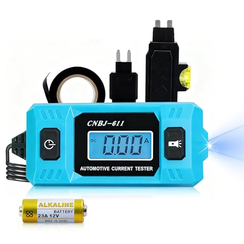 Automotive Battery Drain Tester Parasitic Drain Detection Tool with Voltage Display Car Battery Leakage Checker High-Precision Current Meter for Cars Trucks RV (1PC)