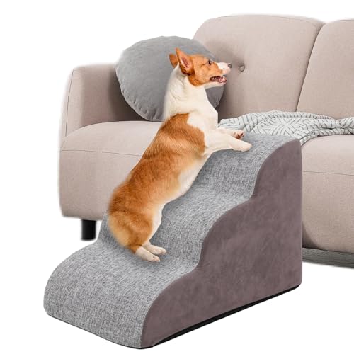3 Stufen hundetreppe für kleine Hunde hundetreppe für Bett Sofa 60cm hoch katzentreppe für alte Katzen Schwamm haustiertreppe grau 3 Stufen hundetreppe für kleine Hunde hundetreppe für Bett Sofa 60cm hoch katzentreppe für alte Katzen Schwamm haustiertreppe grau