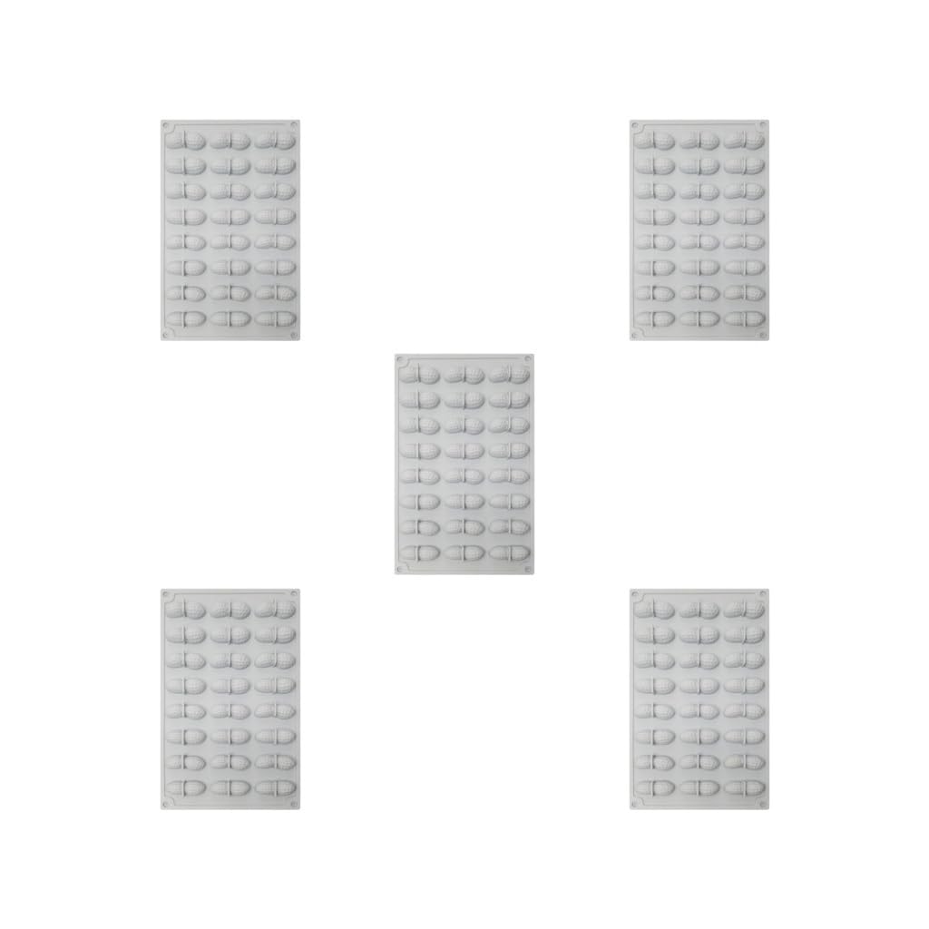 Juego de 5 moldes decorativos de silicona para decoración de pasteles, cacahuete, hongos, fondant, pasteles, decoración hecha a mano, para fiestas
