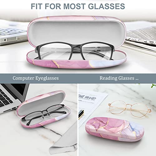 Image of FINTIE Hard Shell Eyeglasses Case, Portable Protective Glasses Cover Eyeglass Holder Box with Cleaning Cloth for Men Women