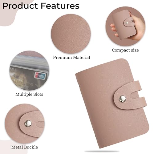 Image of Kraptick Card Holder Wallet for Men & Women - Credit Card Holder Organizer Multi Slot Card Case Wallet Compact Visiting Card Holder Slim Pocket Card Organizer for Daily Use & Travel (Khaki)