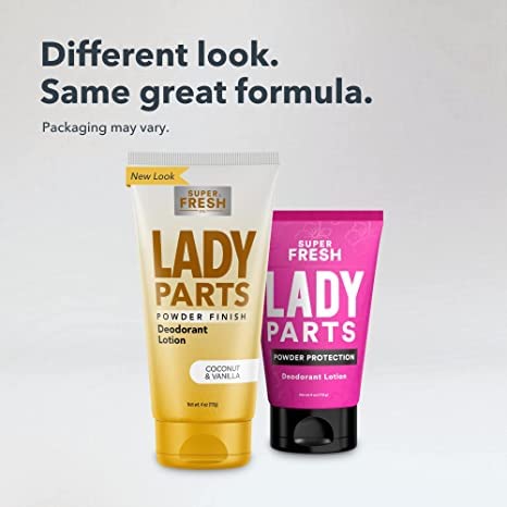 Super Fresh Lady Parts Feminine Hygiene Deodorant Lotion For Breasts, Private Parts, Crotch & Inner Thigh To Stop Odor & Friction - Aluminum Free Deodorant For Women - No Talc Or Parabens - Powder Protection - Cocovanilla Scent - 4Oz (2 Pack) #TOP1