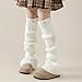 PTILSERY Fashion Leg Warmers Cable Knit Ripped Socks for Child Leggings School Uniform Accessories Flared Bottom Leg Covers