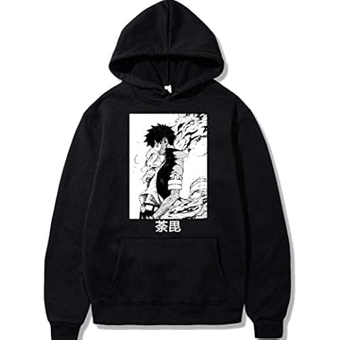 RONGJUN Unisex MHA Dabi Cosplay Hoodies BNHA Shoto Todoroki Sweatshirt Sweater Pullover (Medium, Black 4) Cover
